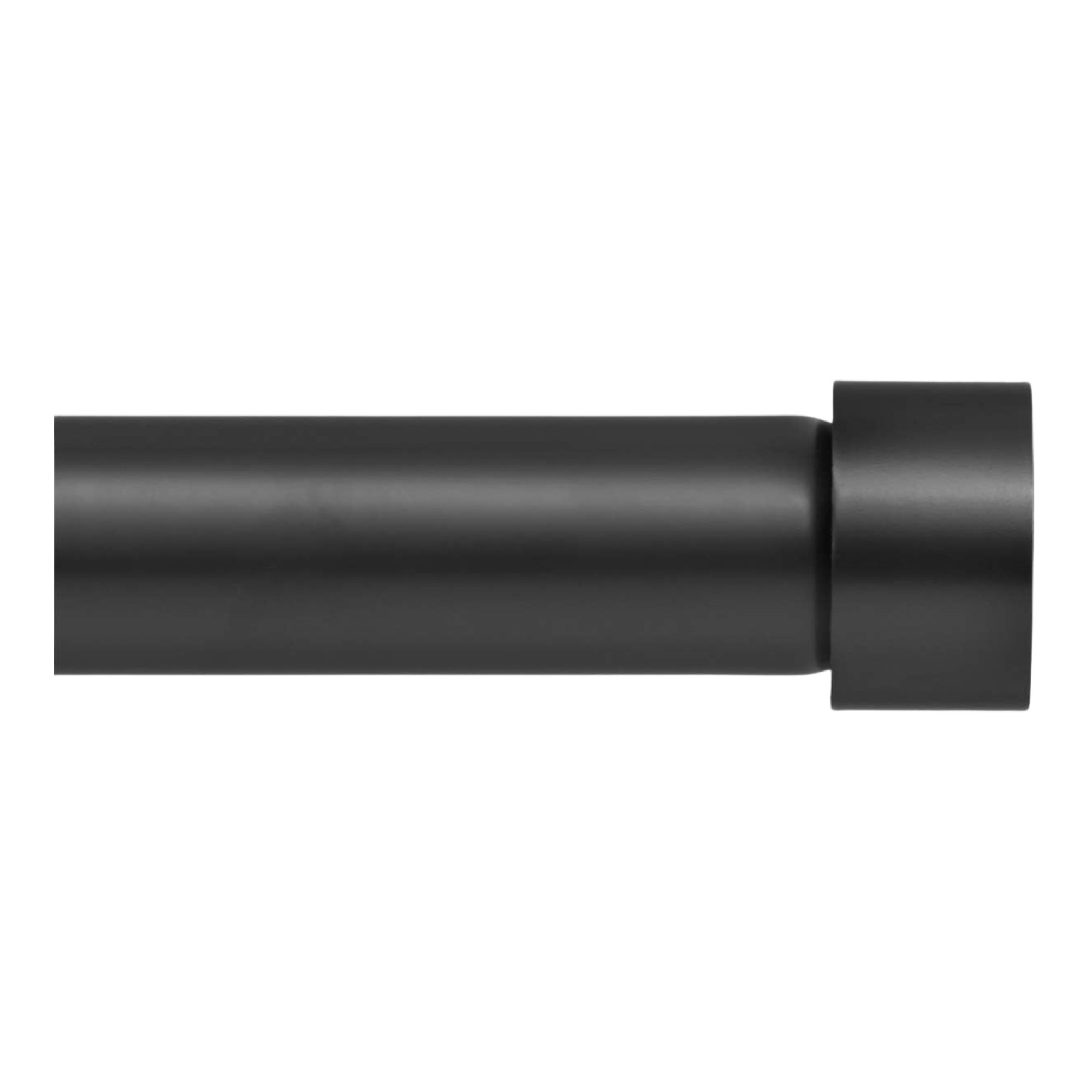 Modern black curtain rod hardware for hanging curtains and drapery panels