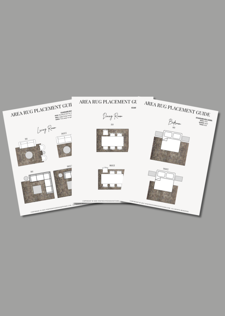 Rug Design Guide Free Interior Design Guides & Printables | White Dove Design Studio