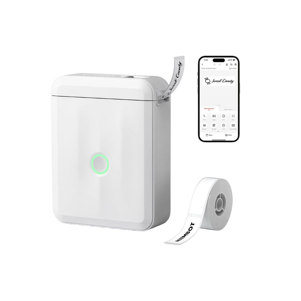 Wireless label maker for organizing storage, bins, and household items
