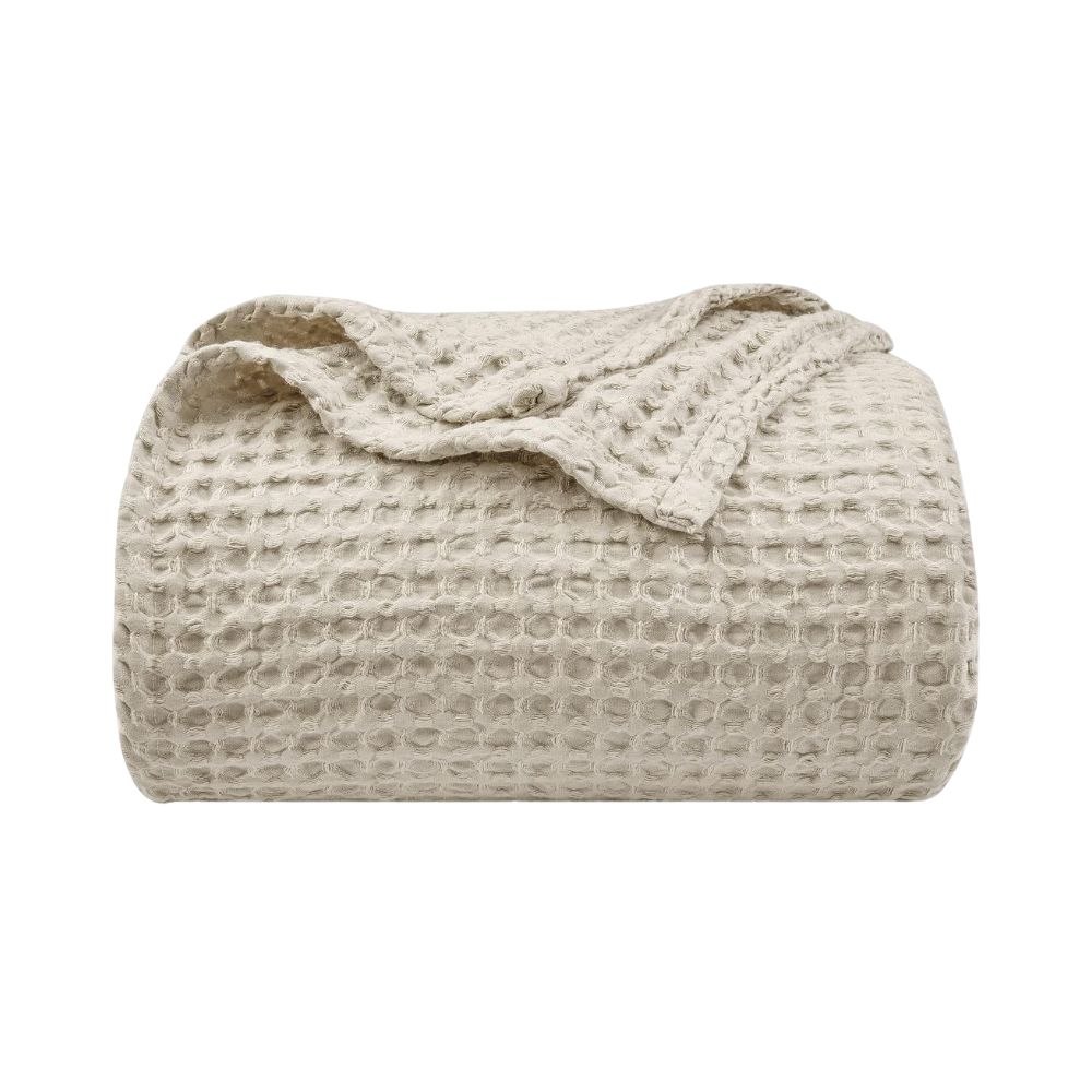 neutral knit throw blanket for cozy living room styling