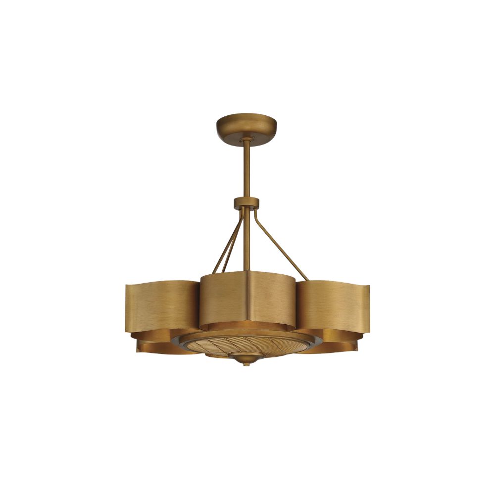 Brass fandelier ceiling light fixture with warm modern detailing