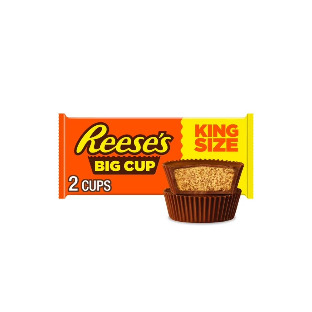 Reese’s Big Cup king size peanut butter cup candy package for a gift basket treat.